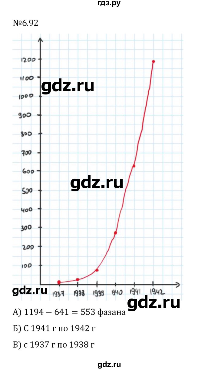 ГДЗ по математике 6 класс Виленкин   §6 / упражнение - 6.92, Решебник 2024