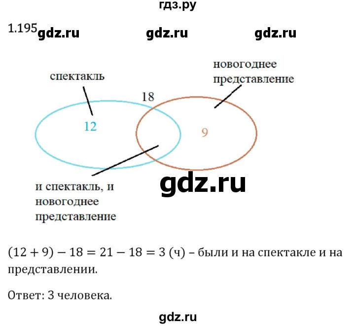 Гдз по математике за 6 класс Виленкин, Жохов, Чесноков ответ на номер № 1.195, Решебник 2024