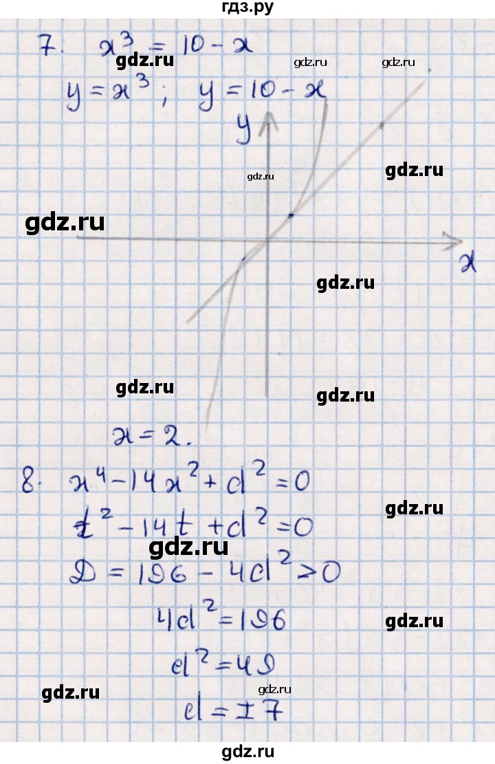 ГДЗ по алгебре 9 класс  Глазков контрольные измерительные материалы  тест / тест 5 (вариант) - 1, Решебник