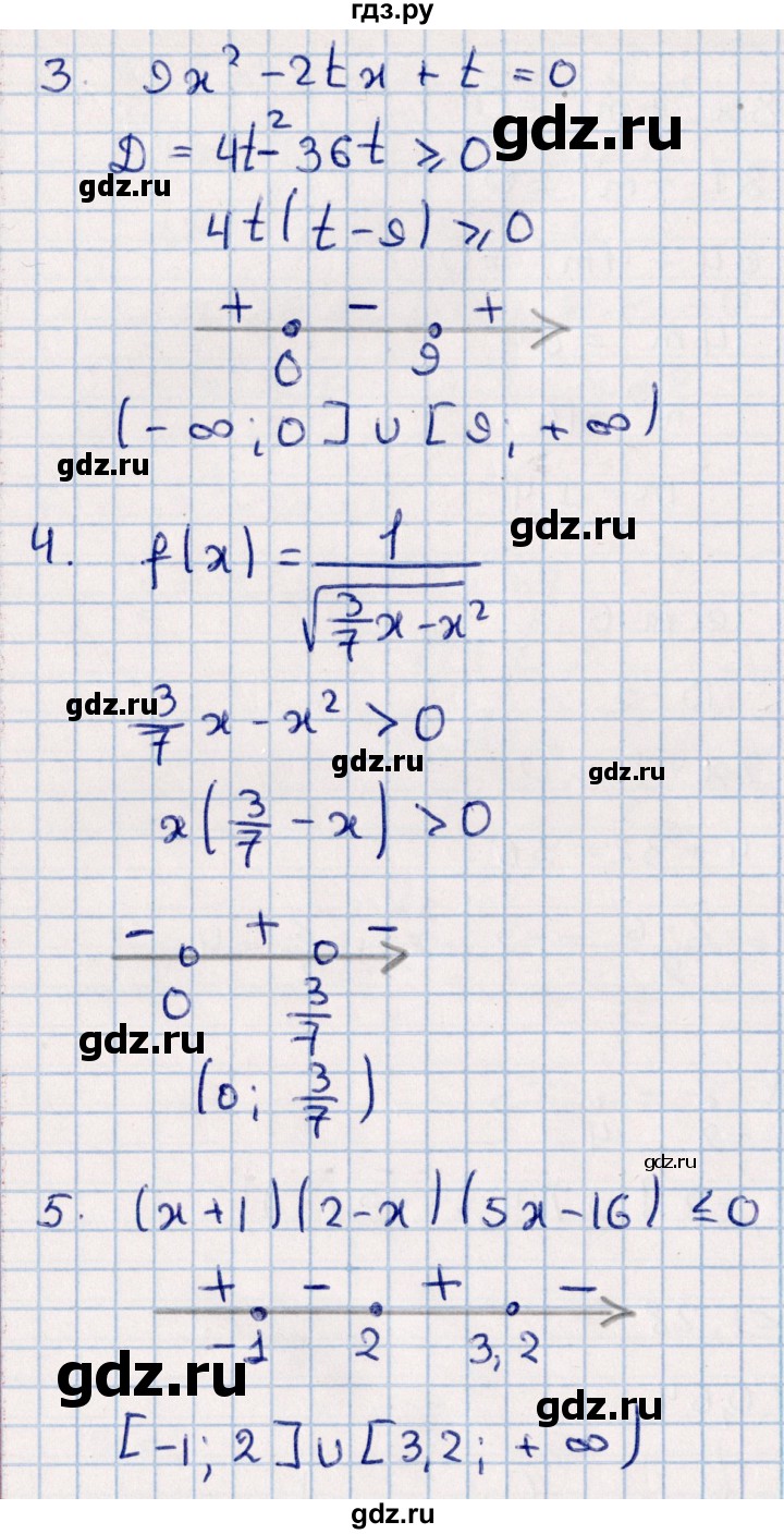 ГДЗ по алгебре 9 класс  Глазков контрольные измерительные материалы  тест / тест 6 (вариант) - 1, Решебник