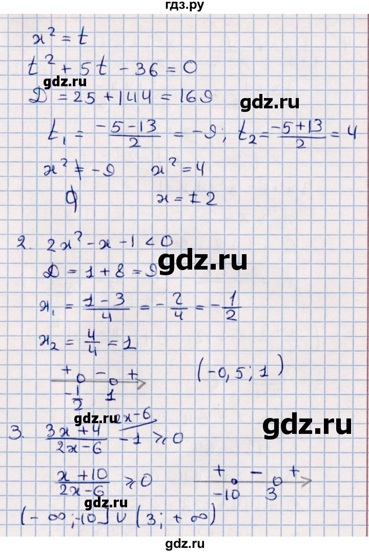ГДЗ по алгебре 9 класс  Глазков контрольные измерительные материалы  контрольная работа / контрольная работа 2 (вариант) - 1, Решебник