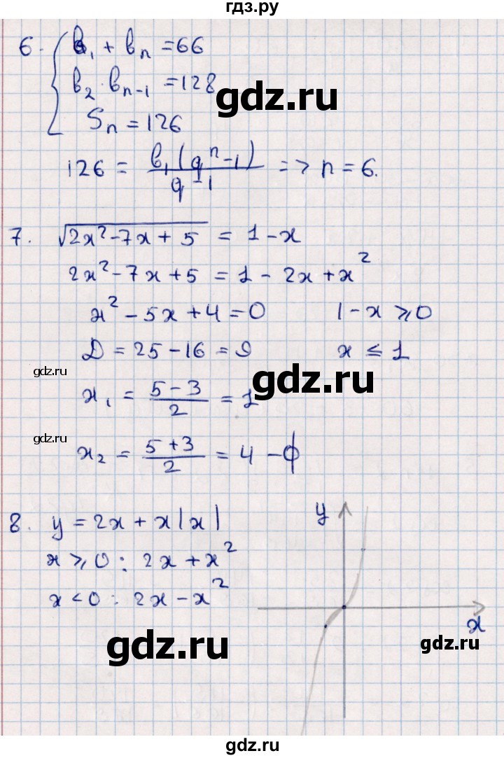 ГДЗ по алгебре 9 класс  Зив дидактические материалы  контрольные работы / итоговая работа (вариант) - 4, Решебник