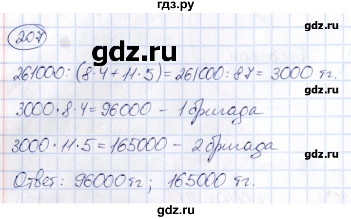 ГДЗ по математике 6 класс Абылкасымова   упражнение - 207, Решебник