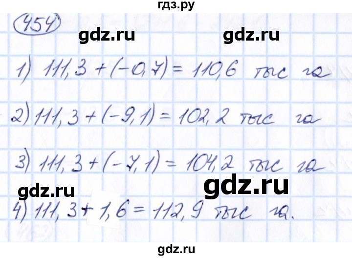 ГДЗ по математике 6 класс Абылкасымова   упражнение - 454, Решебник
