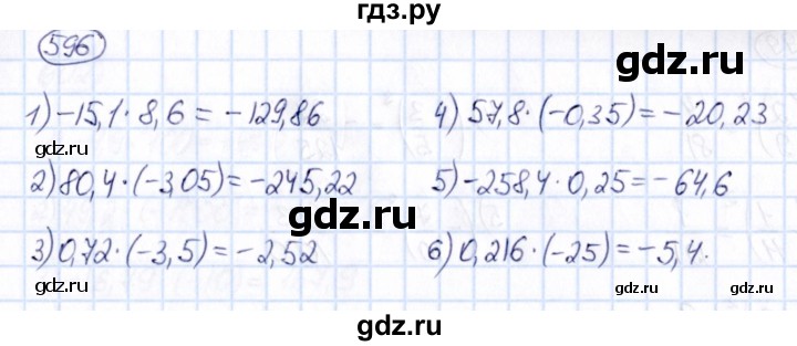 ГДЗ по математике 6 класс Абылкасымова   упражнение - 596, Решебник