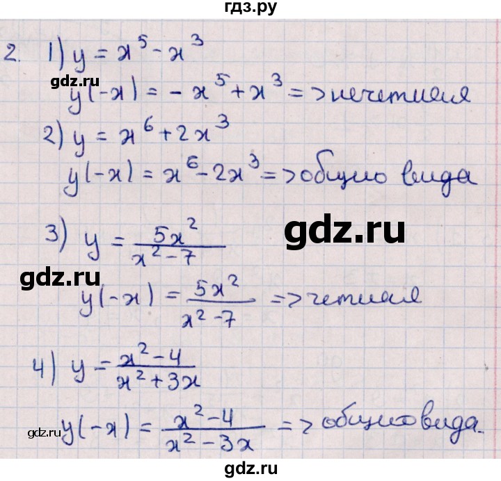ГДЗ по алгебре 10 класс Буцко Математические диктанты, Контрольные работы Базовый уровень КР-1 / вариант 2 - 2, Решебник