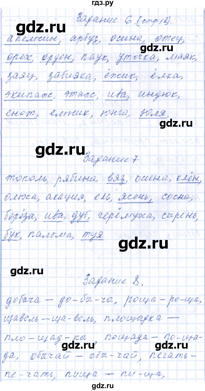 ГДЗ по русскому языку 2 класс  Голубь тематический контроль  тема 4 (вариант) - 1, Решебник