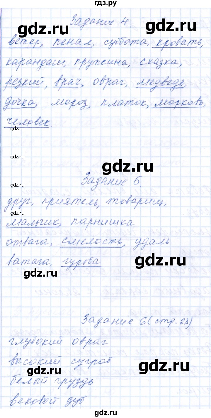 ГДЗ по русскому языку 2 класс  Голубь тематический контроль  тема 6 (вариант) - 2, Решебник