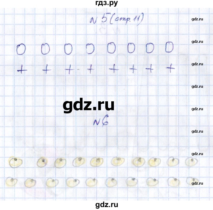ГДЗ по математике 1 класс Рудницкая контрольные работы  страница - 11, Решебник