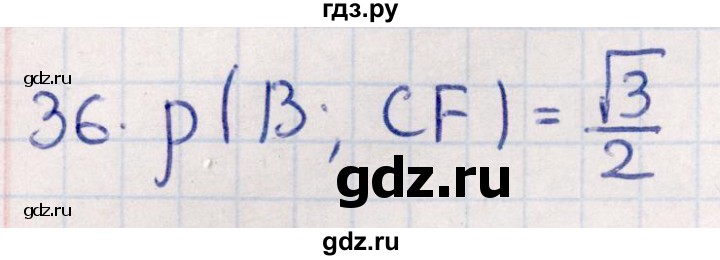 ГДЗ по геометрии 10 класс Смирнов  Естественно-математическое направление обобщающее повторение / расстояния / b. расстояние от точки до прямой - 36, Решебник