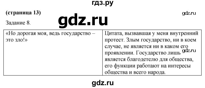 ГДЗ по обществознанию 9 класс Митькин рабочая тетрадь (Боголюбов)  страница - 13, Решебник 2015