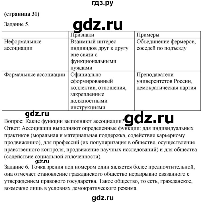 ГДЗ по обществознанию 9 класс Митькин рабочая тетрадь (Боголюбов)  страница - 31, Решебник 2015