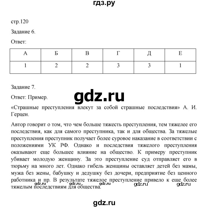 ГДЗ по обществознанию 9 класс Митькин рабочая тетрадь (Боголюбов)  страница - 120, Решебник 2024