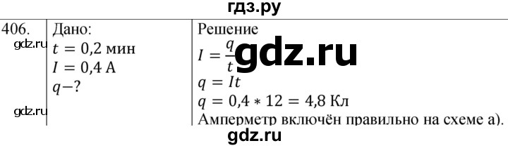 ГДЗ по физике 8 класс Марон сборник вопросов и задач  номер - 406, Решебник