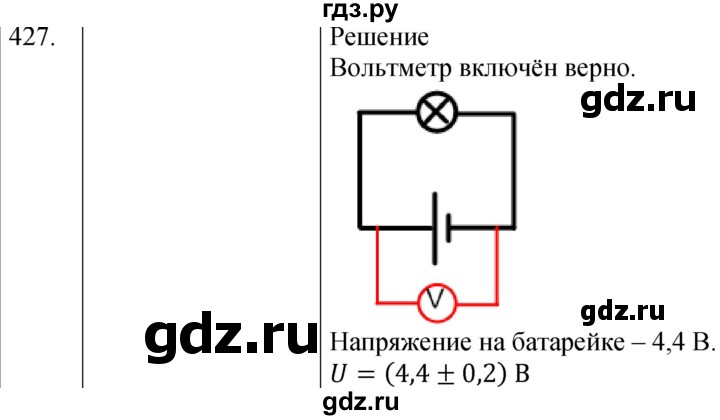 ГДЗ по физике 8 класс Марон сборник вопросов и задач (Перышкин)  номер - 427, Решебник