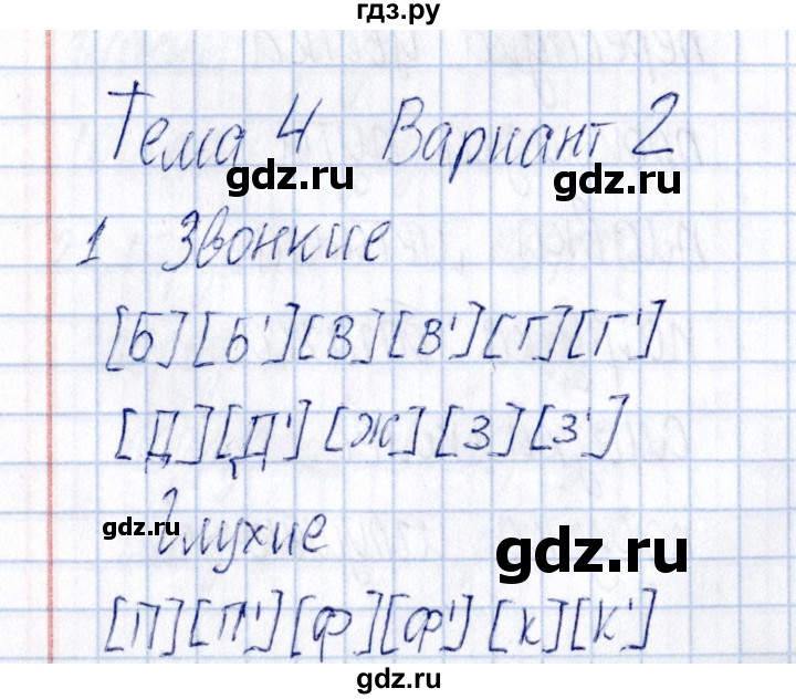 ГДЗ по русскому языку 3 класс  Голубь Тематический контроль  тема 4 (вариант) - 2, Решебник №1