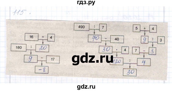 ГДЗ по математике 5 класс Бурмистрова рабочая тетрадь  часть 1 / номер - 115, Решебник