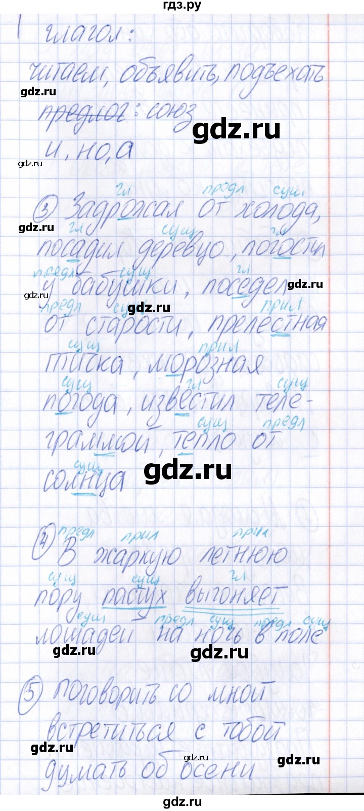 ГДЗ по русскому языку 4 класс  Голубь Тематический контроль  тема 5 (вариант) - 1, Решебник №1