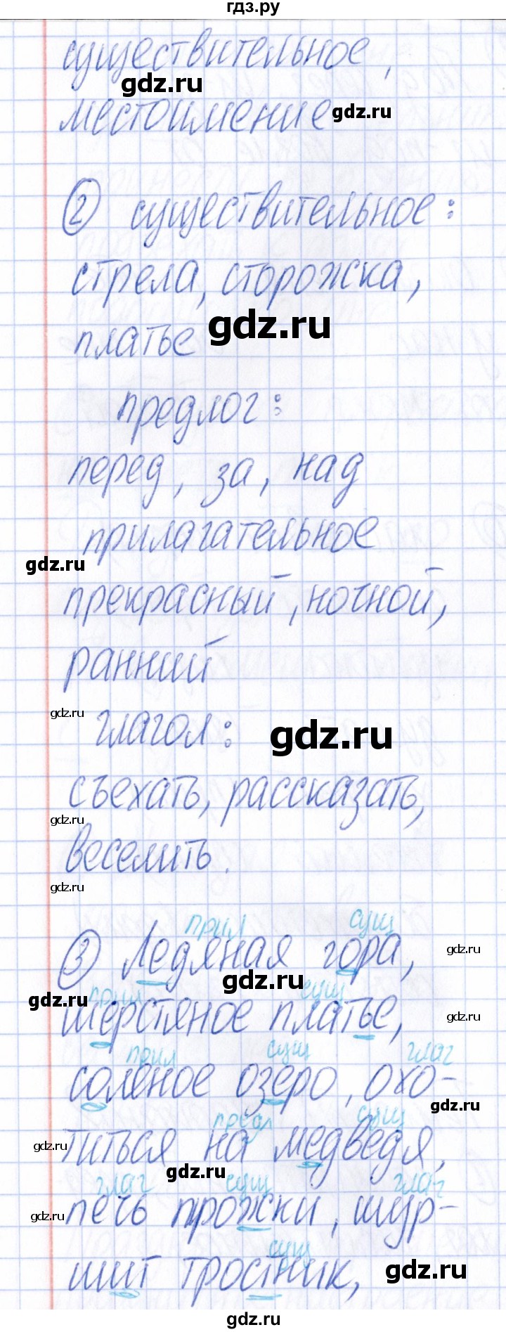 ГДЗ по русскому языку 4 класс  Голубь Тематический контроль  тема 5 (вариант) - 2, Решебник №1