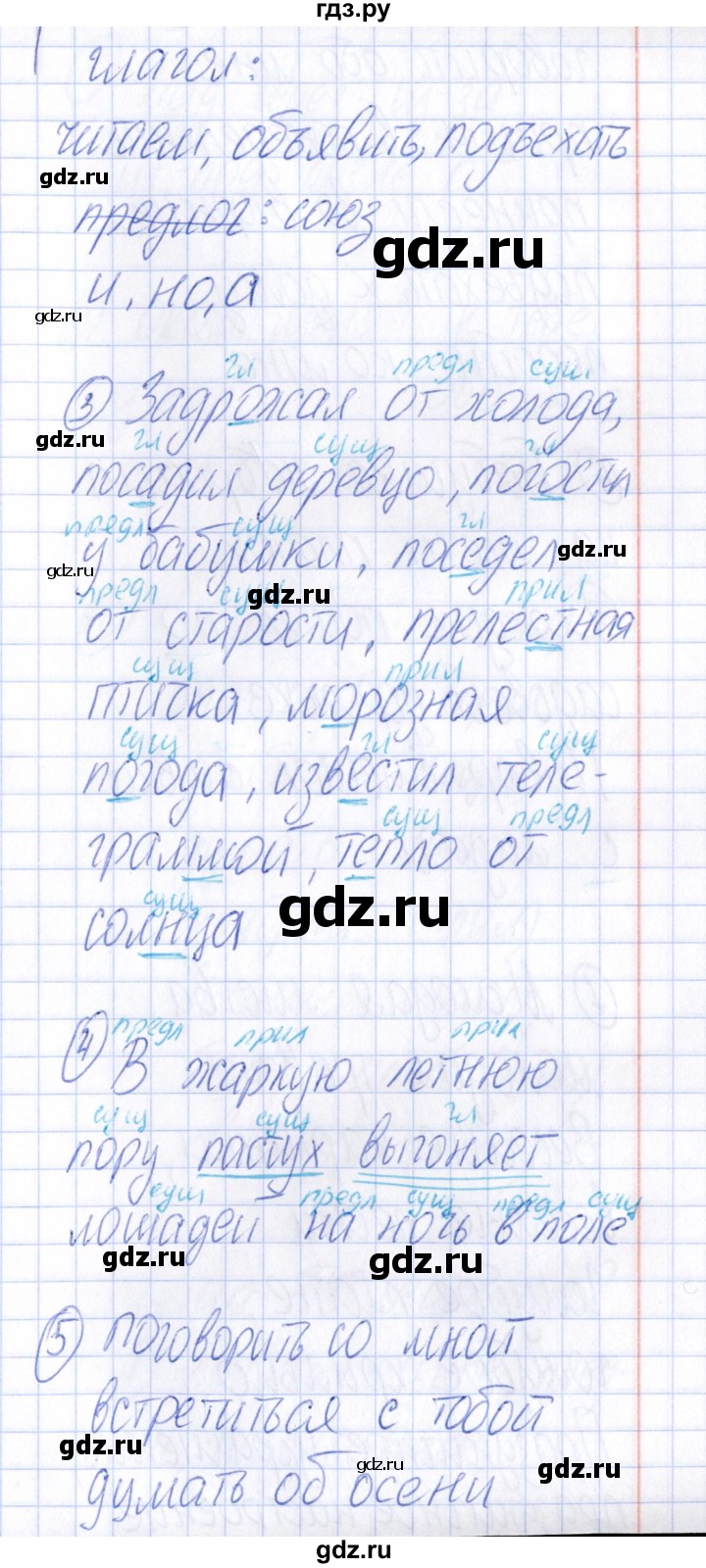 ГДЗ по русскому языку 4 класс  Голубь Тематический контроль  тема №5 - Вариант 1, Решебник №1 2019