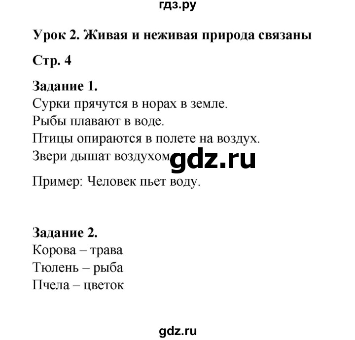 ГДЗ по окружающему миру 2 класс  Вахрушев рабочая тетрадь  часть 1 - 4, Решебник