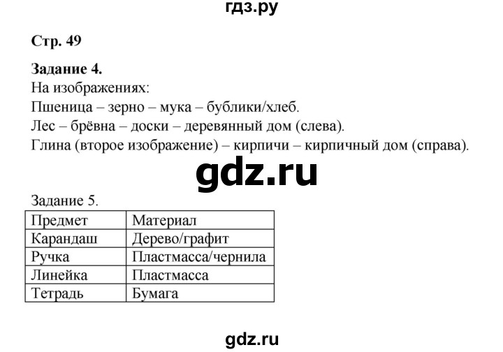 ГДЗ по окружающему миру 2 класс  Вахрушев рабочая тетрадь  часть 2 - 49, Решебник