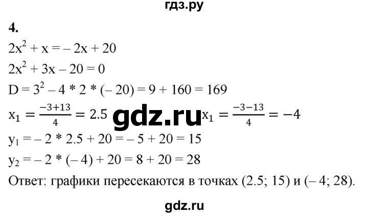 ГДЗ по алгебре 9 класс Миндюк контрольные работы  КР-2 / вариант 2 - 4, Решебник