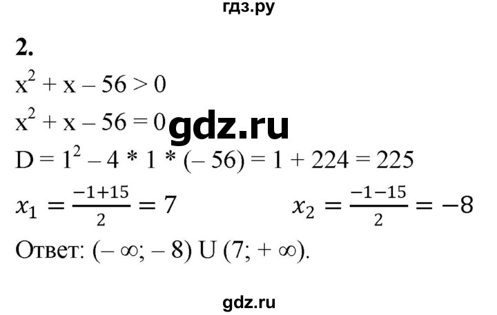 ГДЗ по алгебре 9 класс Миндюк контрольные работы  КР-4 / вариант 2 - 2, Решебник