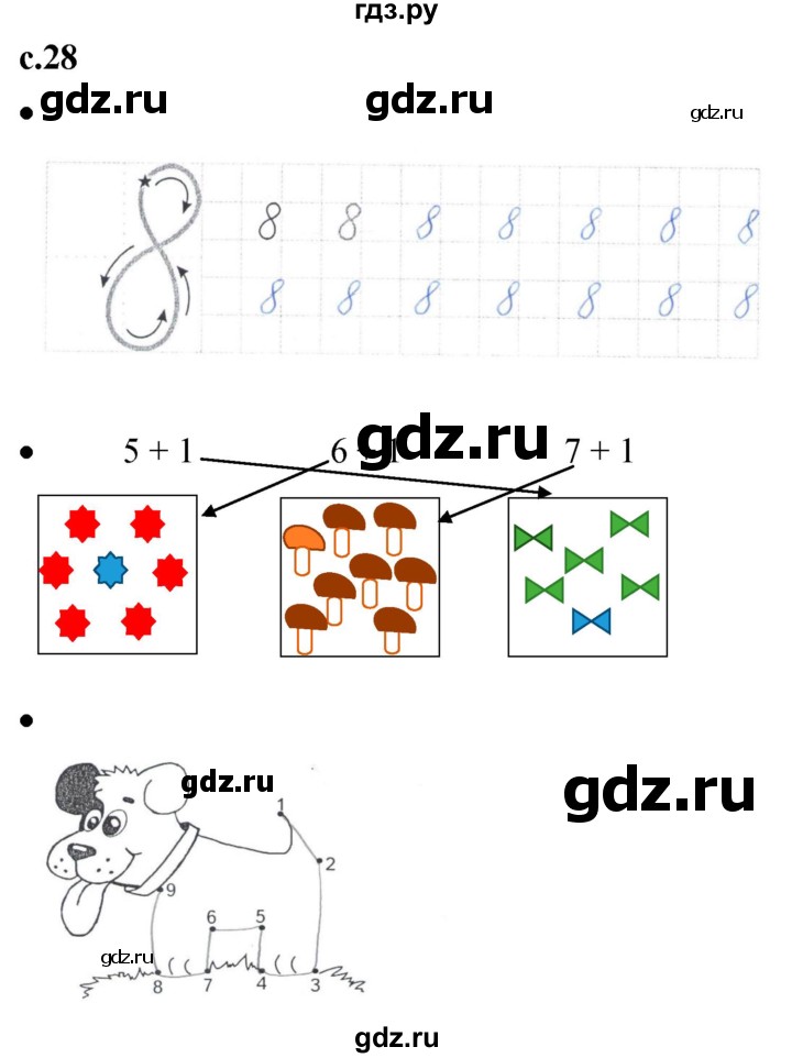 ГДЗ по математике 1 класс Кремнева рабочая тетрадь (Моро)  тетрадь №1. страница - 28, Решебник №1 2023