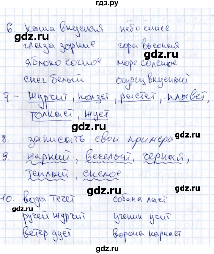 ГДЗ по русскому языку 1 класс  Голубь Тематический контроль знаний  русский язык (темы) / 5. Слова, которые отвечают на вопросы: кто? что? (вариант) - 2, Решебник №1