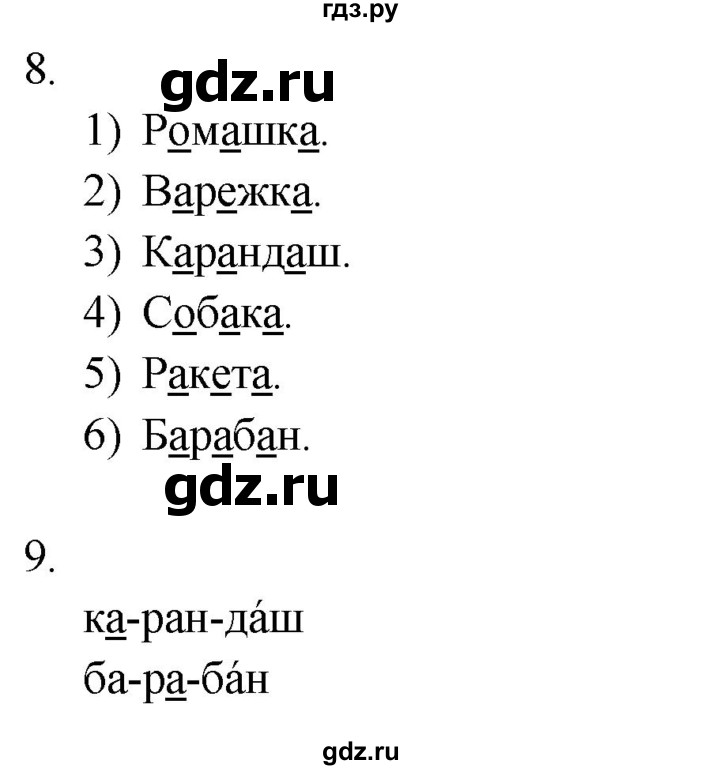 ГДЗ по русскому языку 1 класс  Тихомирова рабочая тетрадь (Канакина)  страница - 33, Решебник 2024