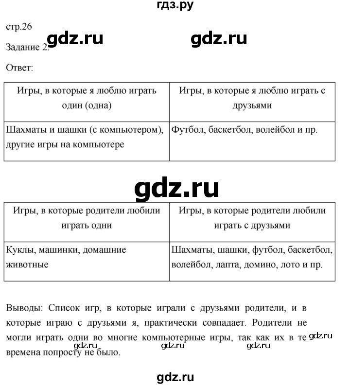 ГДЗ по обществознанию 6 класс  Иванова Рабочая тетрадь (оранжевая)  параграф 6. деятельность и многообразие ее видов (страница) - 26, Решебник