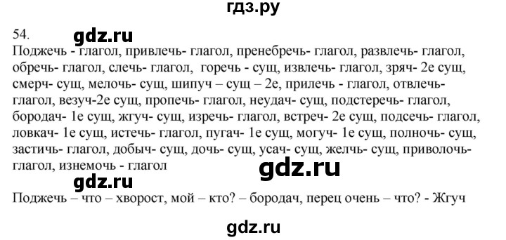 ГДЗ по русскому языку 5 класс Бондаренко рабочая тетрадь (Ладыженская)  часть 2 - 54, Решебник