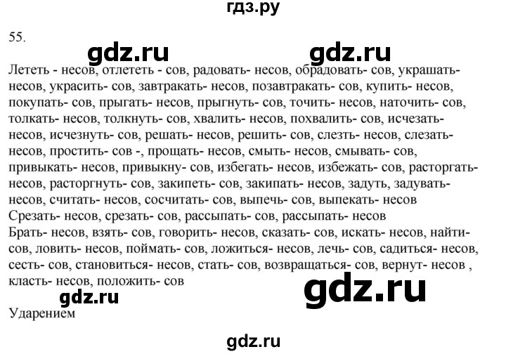 ГДЗ по русскому языку 5 класс Бондаренко рабочая тетрадь (Ладыженская)  часть 2 - 55, Решебник