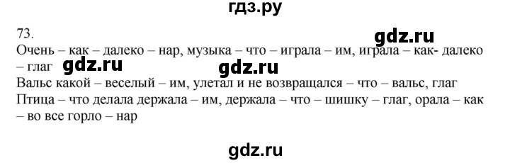 ГДЗ по русскому языку 5 класс Бондаренко рабочая тетрадь (Ладыженская)  часть 2 - 73, Решебник