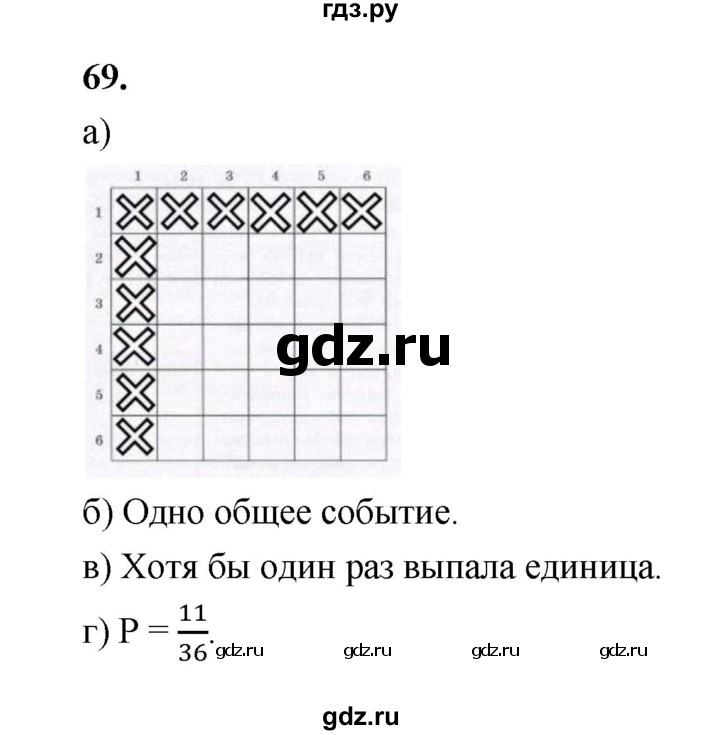 ГДЗ по математике 7‐9 класс Высоцкий  Базовый уровень часть 2 / задача - 69, Решебник