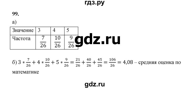 ГДЗ по математике 7‐9 класс Высоцкий вероятность и статистика Базовый уровень часть 1 / задача - 99, Решебник