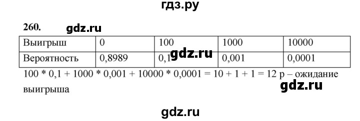 ГДЗ по математике 7‐9 класс Высоцкий вероятность и статистика Базовый уровень часть 2 / задача - 260, Решебник