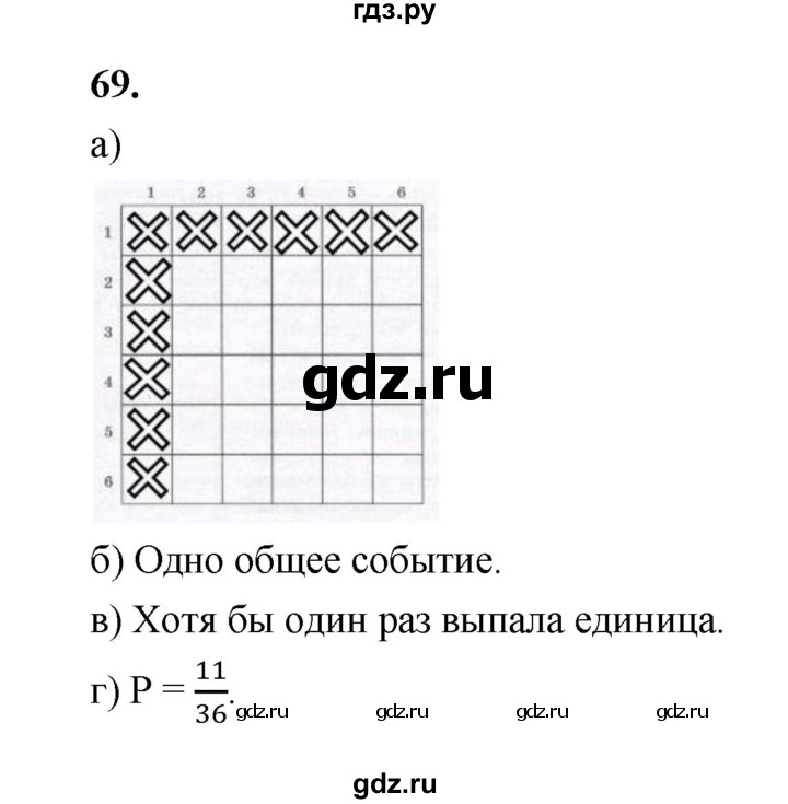 ГДЗ по математике 7‐9 класс Высоцкий вероятность и статистика Базовый уровень часть 2 / задача - 69, Решебник