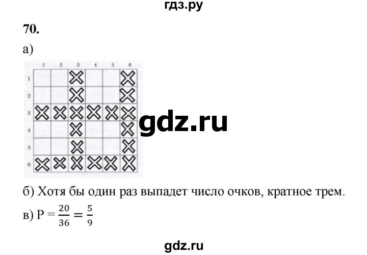 ГДЗ по математике 7‐9 класс Высоцкий вероятность и статистика Базовый уровень часть 2 / задача - 70, Решебник