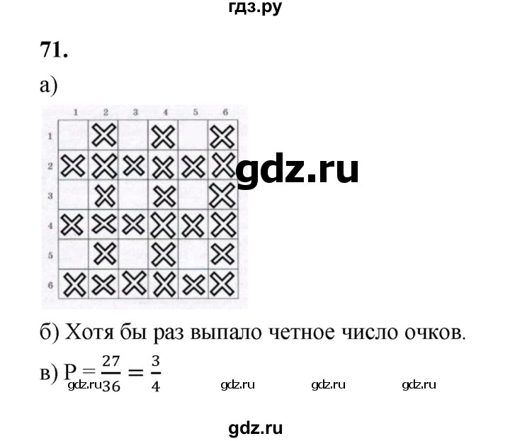 ГДЗ по математике 7‐9 класс Высоцкий вероятность и статистика Базовый уровень часть 2 / задача - 71, Решебник