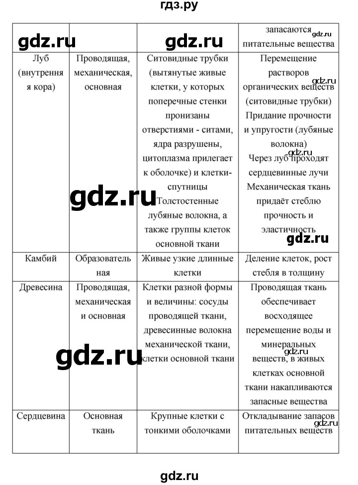 ГДЗ по биологии 6 класс  Пономарева  Базовый уровень параграф 19 (страница) - 114, Решебник