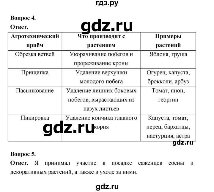 ГДЗ по биологии 6 класс  Пономарева  Базовый уровень параграф 27 (страница) - 173, Решебник