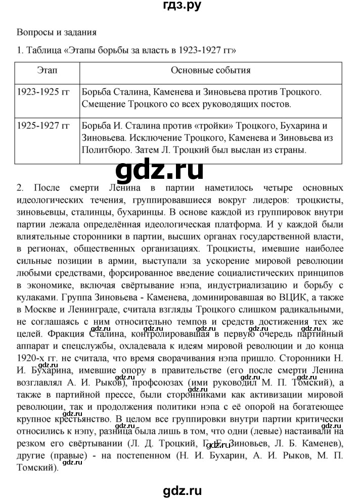 ГДЗ по истории 10 класс Мединский История России Базовый уровень страница - 182, Решебник