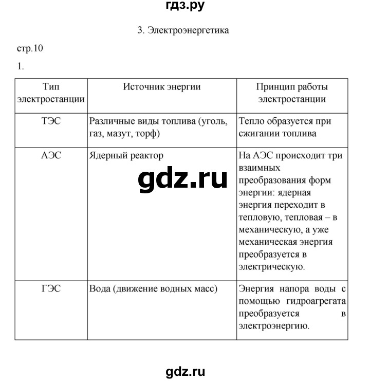 ГДЗ по географии 9 класс Дубинина практические работы (Алексеев)  страница - 10, Решебник