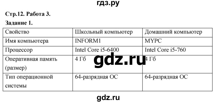 ГДЗ по информатике 7‐9 класс Босова компьютерный практикум  работа 3 - 1, Решебник