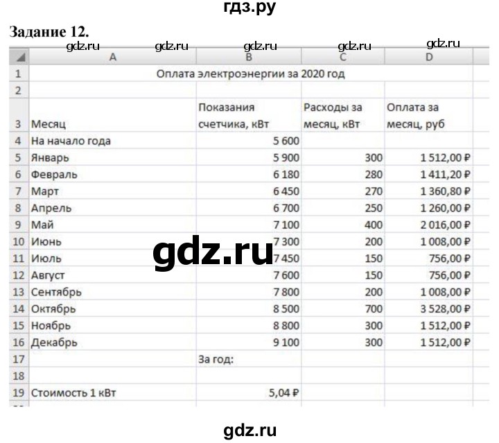 ГДЗ по информатике 7‐9 класс Босова компьютерный практикум  работа 26 - 12, Решебник