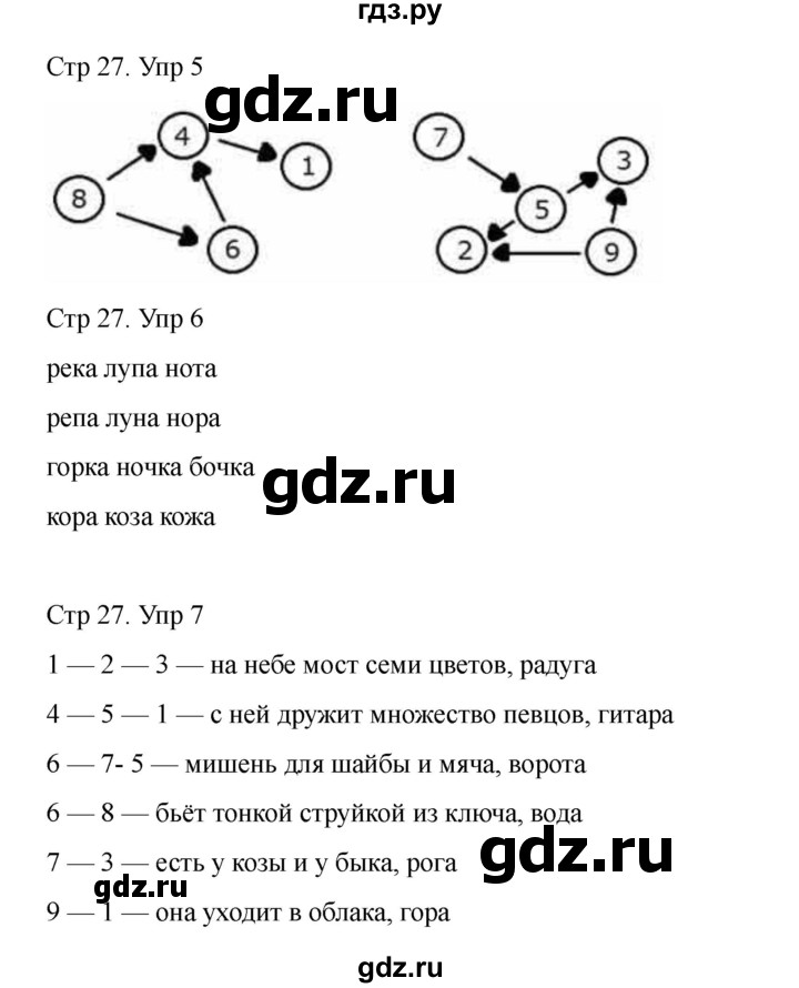 ГДЗ по информатике 2 класс Холодова рабочая тетрадь Юным умникам и умницам  часть 1. страница - 27, Решебник