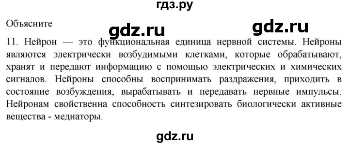 ГДЗ по биологии 9 класс Суматохин  Углубленный уровень часть 1 / §17 / объясните - 11, Решебник