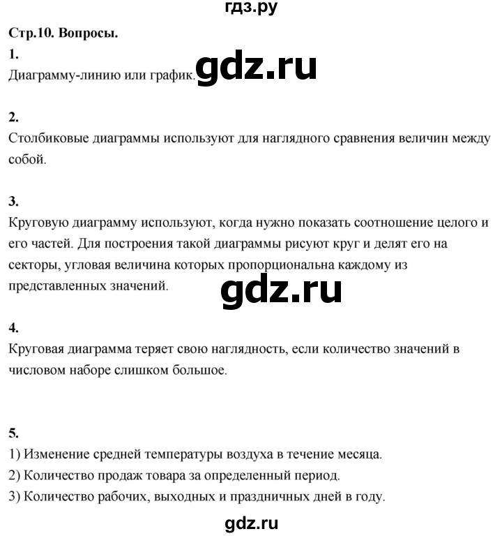 ГДЗ по математике 10 класс Бунимович  Базовый и углубленный уровень §1 / вопросы - стр. 10, Решебник